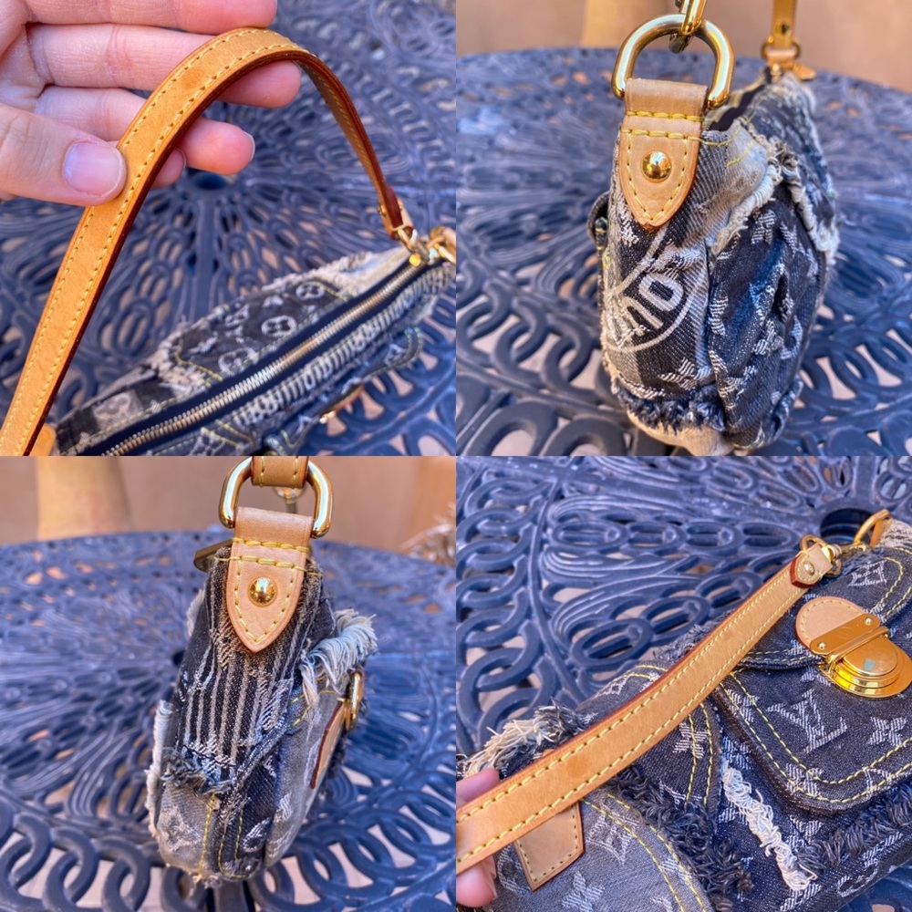 SOLD Louis Vuitton Denim Patchwork Pouchy Shoulder Bag - Picture 9 of 15